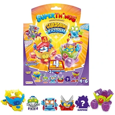 Imagen de Superthings Serie Guardians of Kazoom, Pack de 4 (Incluye 3 y 1 capitán Plateado) 4/6