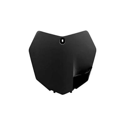Imagen de POLISPORT 8659100003 Portanúmeros frontal réplica OEM fabricado en plástico brillante duradero y resistente compatible con motocicletas KTM color negro