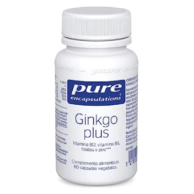 Imagen de PURE ENCAPSULATIONS Ginkgo plus biloba, vitaminas B y zinc para la función cognitiva 60 Cápsulas Vegetales