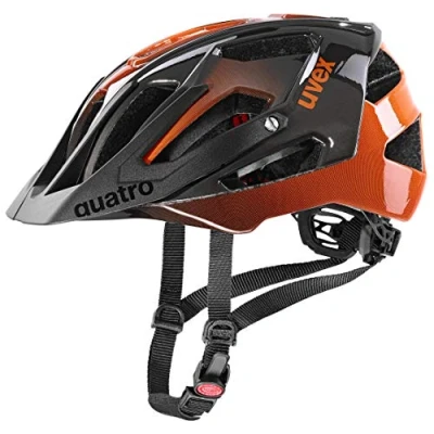 Imagen de uvex quatro, casco MTB seguro unisex, ajuste de talla individualizado, visera regulable, titan, orange, 52 57 cm