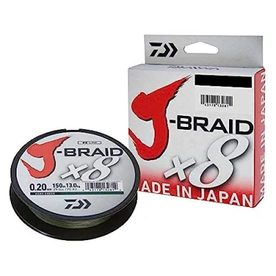 Imagen de Daiwa J Braid X8 0.35mm 36kg 300m Verde Oscuro Hilo trenzado