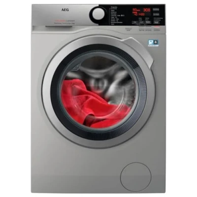 Imagen de AEG L7FEE842S Lavadora de Libre Instalación, Carga Frontal, 8 Kg / 1400 rpm, Motor Inverter, Función Vapor, Programa Rápido, Panel control LCD, Puerta XL Plateada, Clase B, Fabricado en UE