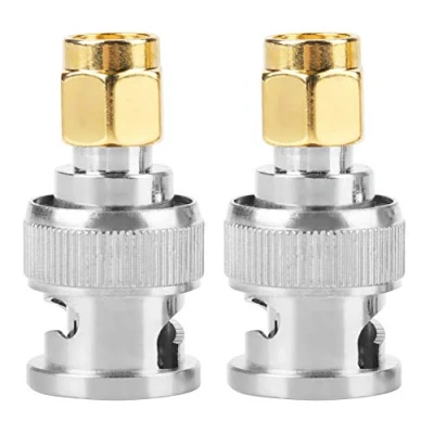 Imagen de Akozon 2pcs Adaptador SMA a BNC Macho Conector RF Convertidor de Prueba coaxial