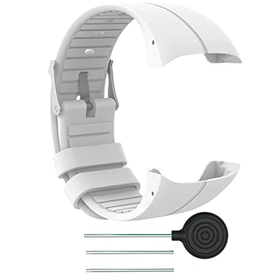 Imagen de INF Correa de Reloj Compatible con Polar M400/M430 Blanca Recambio Silicona Blanda (S)