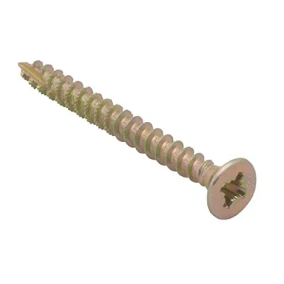 Imagen de Spectre Advanced Tornillos para madera multiusos, 4,0 x 40 mm, color amarillo zinc pasivado, caja a granel 1000