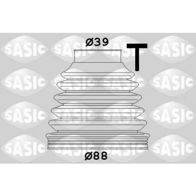 Imagen de SASIC 1900027 Fuelle Palier Eje delantero, lado de rueda Termoplástico CITROËN: C5 3, II Hatchback, III Familiar