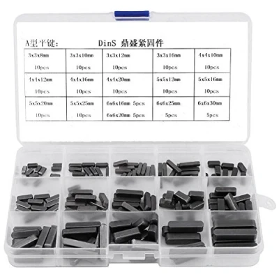 Imagen de Akozon Llave paralela de 12 mm, 140pcs Pilares Latón, Llaves eje Transmisión Paralelas Set 8 mm 30