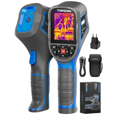 Imagen de TOPDON TC004 SE Camara Termica Termografica, 256x192 Resolución IR, 21 Horas de Autonomía, 32GB Almacenamiento, Grabación Vídeo, Análisis PC, para Inspección Eléctrica/Climatización/Edificios