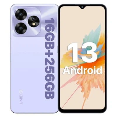 Imagen de UMIDIGI A15 Smartphone Android 13, 8+8GB+256GB /1TB Ampliable Teléfono Móvil, 64MP+16MP Cámara, 6.7 Inch HD+, 5000mAh/ 20W Fast Charge, Dual SIM 4G Moviles NFC/Face ID/Fingerprint/GPS/OTG