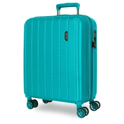 Imagen de Movom Wood Maleta de Cabina Azul 40x55x20 cms Rígido 2,8 kgs Cierre TSA ABS 37L Extensible Equipaje Mano