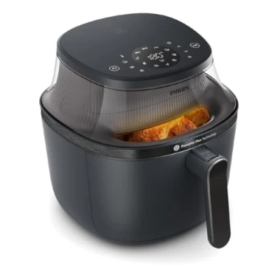 Imagen de Philips Airfryer Serie 3000 6,2L con Ventana, 16 en 1, Tecnología exclusiva RapidAir Plus, Eliminación de Grasa, App Recetas HomeID, Fácil Limpiar (NA330/00)