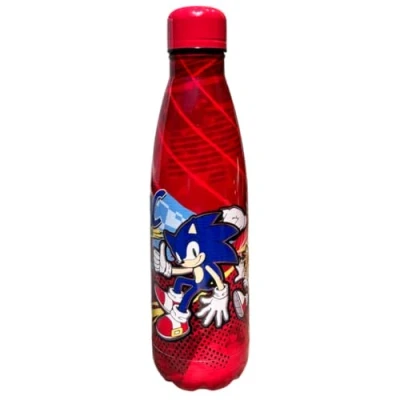 Imagen de CARTOON botella térmica de acero inoxidable con tapón desenroscable, para niños, 500 ml (Sonic 1, rojo)