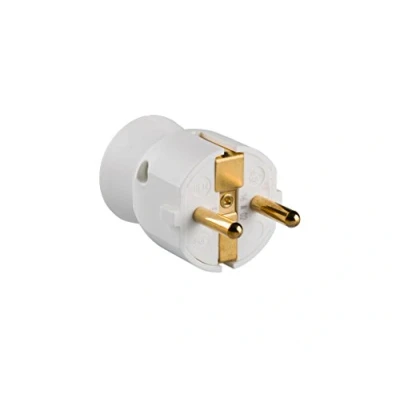 Imagen de legrand 050187 Enchufe con Cabezal Móvil Orientable, 3680 W, 230 V, Blanco
