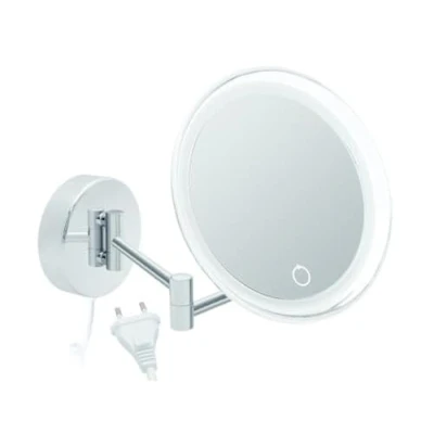Imagen de Libaro Siena Espejo led de 7 aumentos, montaje en pared, función atenuación, apagado automático (con cable blanco)
