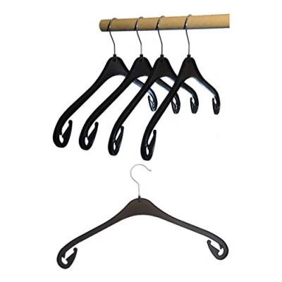 Imagen de Hagspiel Perchas de plástico, Negro, Rock Ganchos, 43 cm 20 unidades.