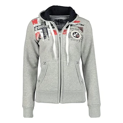 Imagen de Geographical Norway FESPOTE Lady Sudadera con Capucha para Mujer (Gris Claro, XXL)