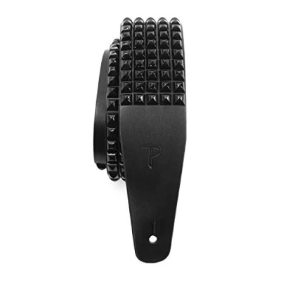 Imagen de Perri&#039;s Leathers Ltd. Correa de Guitarra Cuero con tachuelas Negro Ajustable Para guitarras acústicas/bajas/eléctricas Fabricada en Canadá (P25STUD 7112)