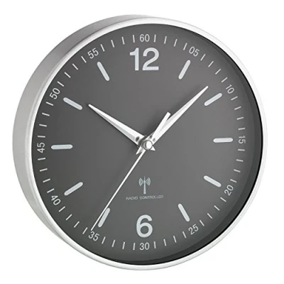 Imagen de TFA Dostmann 60.3503 Reloj de Pared analógico controlado por Radio (Gris con batería)