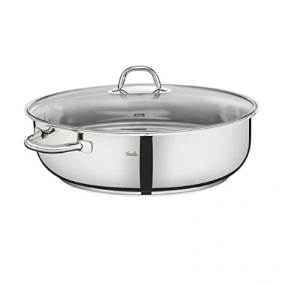 Imagen de Fissler / Rustidera de acero inoxidable (8,8 litros, Ø 38 cm) con tapadera vidrio, seguro para el horno y lavavajillas, apta inducción