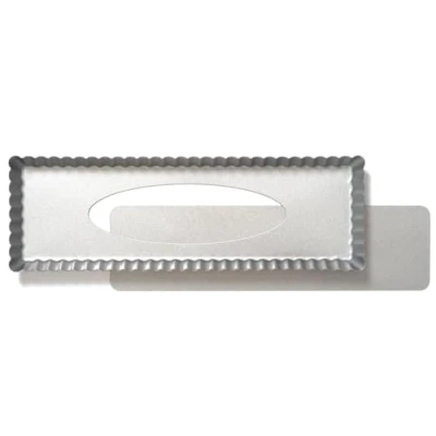Imagen de DECORA 0070026 Molde para Tarta Antiadherente Rectangular con Fondo móvil, 35 x 11 2,5 cm, Acero aleado, Gris