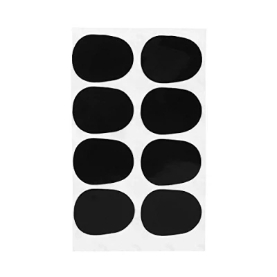 Imagen de Alomejor 8Pcs Sax Mouthpiece Patch Pad 0.3/0.5/0.8mm Boquilla Parches Almohadillas Cojines para Clarinete y saxofón Soprano Alto Tenor(0.3mm Big Oval Negro)