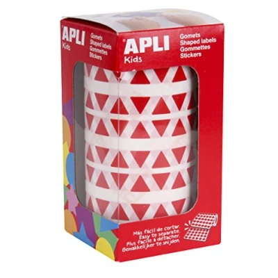 Imagen de APLI Kids 4865 Rollo de gomets triangulares 10,5 mm, color rojo