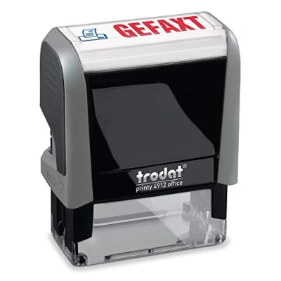 Imagen de Trodat Oficina Printy 4912 Sello &#039;Gefixt&#039; (por fax) Listo para su Uso gris [Idioma Alemán]