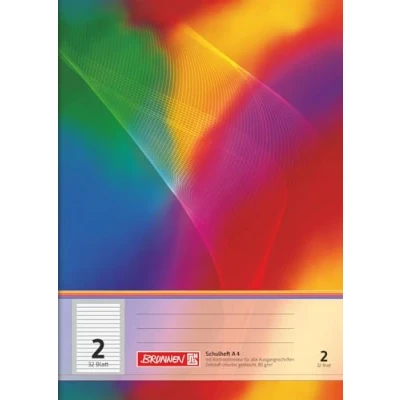 Imagen de Brunnen 104438202 Cuaderno escolar (A4, 32 hojas, a rayas, línea 2, clase 2)