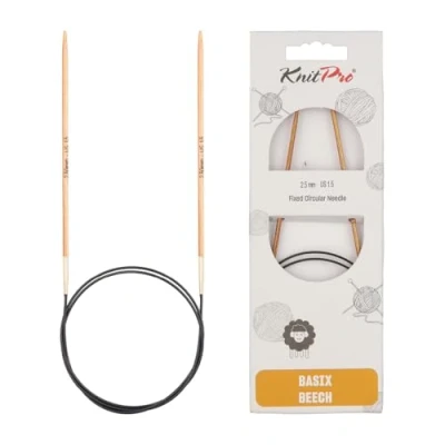 Imagen de KnitPro Agujas de Tejer Circular Fijo Tejer, Madera Abedul, Multicolor, 60 cm x 2,50 mm