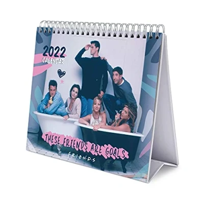 Imagen de Grupo Erik Calendario escritorio Deluxe 2022 Friends sobremesa │ mesa anual Producto con licencia oficial