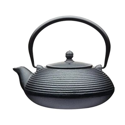 Imagen de La Cafetière Tetera japonesa de hierro fundido 600 ml con cesta infusora, 3 tazas (negro)