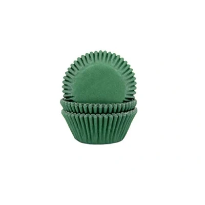 Imagen de House of Marie 50 moldes de papel para magdalenas, color verde oscuro
