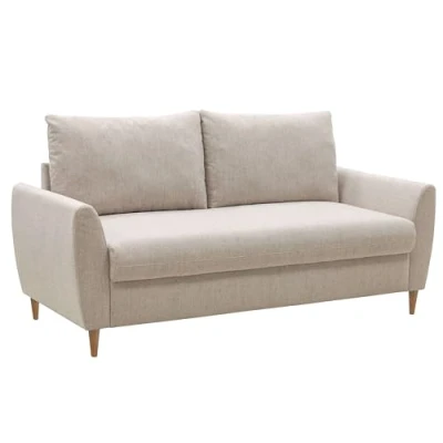 Imagen de Miroytengo Sofá de 3 Plazas Mave Salón Comedor Estilo Contemporáneo en Color Beige con Patas Madera 180 cm