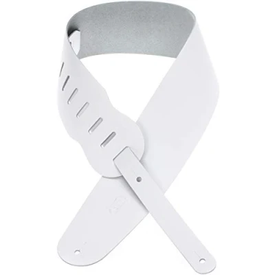 Imagen de Levy&#039;s M4‐WHT Correa de piel para bajo (3,5 pulgadas), color blanco