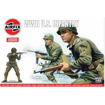 Imagen de Juego de Figuras Modelo Airfix, A02703V Infantería Estadounidense la Segunda Guerra Mundial, Accesorios para Kit construcción Modelos, Adultos y niños Mayores 8 años