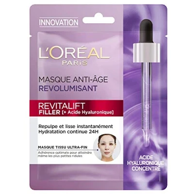 Imagen de L&#039;Oreal Revitalift Filler Hyaluronic Replumping Anti Age Tissue Mask 30g (1305)