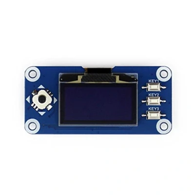 Imagen de Waveshare 1.3inch OLED Display Hat 128x64 Pixels with Embedded Controller Communicating Via SPI or I2C Interface Supports Raspberry Pi Series Boards and Jetson Nano