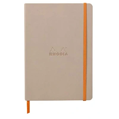 Imagen de Rhodia 117373C Cuaderno flexible de tacto rosa A5, 14,8 x 21 cm, 160 páginas, papel Clairefontaine marfil 90 g/m2, cierre elástico, cobertura piel sintética rodiarama
