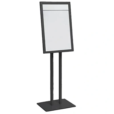 Imagen de Danieli Store Expositores de Pie 4xA4 para Exterior. Soporte Menu Aluminio Con Llave. Atril Tiendas y Restaurantes. Porta Exterior sin Luz LED Panel Personalizable
