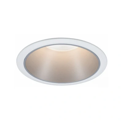 Imagen de Paulmann 93409 Luminaria empotrable LED Cole redonda incl. 1x6,5 W reg., foco empotrable, blanco, plateado, plástico, aluminio zinc, techo 2700 K