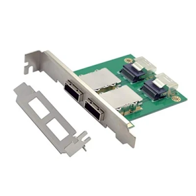 Imagen de jser Dual puertos Mini SAS SFF 8088 A 36pin 8087 PCBA hembra adaptador con PCI Bracket