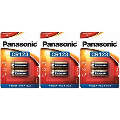 Imagen de Set 3 Blister x2 Baterías Litio CR123A / CR17345 Original Panas.