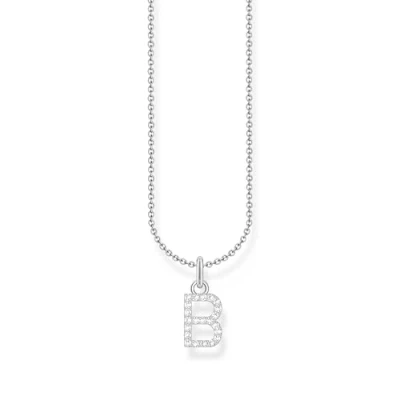 Imagen de THOMAS SABO Collar con letra B, plata de ley 925 y circonitas KE2241 051 14