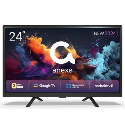 Imagen de anexa Smart TV 24 Pulgadas HD Android 11, Google Assistant, Control por Voz, televisión TDT 2024. Televisor con 3 años de garantía SMART24C01HG. Televisores compatibles Netflix, Prime Video y más