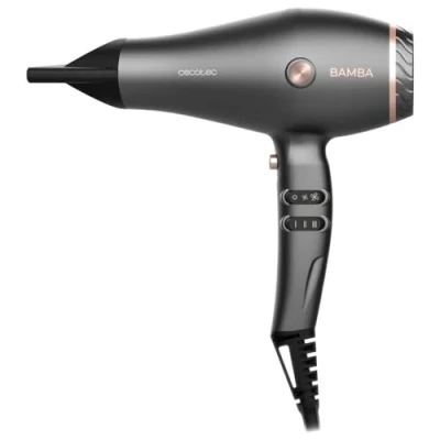 Imagen de Cecotec Secador Bamba IoniCare Harmony, Motor con 2600W, Ajuste de temperatura y velocidad, Tecnología HairCare, Ion Real, Cable 1,8m, Incluye 2 boquillas precisión, Función Aire Frio