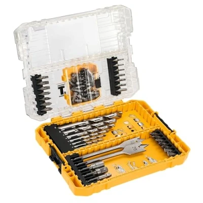 Imagen de DeWalt DT70757 QZ Toughcase: Juego de 55 piezas Taladros, brocas y puntas Para madera taladro/atornillador