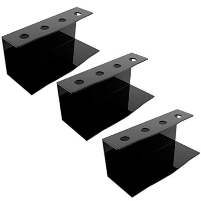 Imagen de Danieli Store Juego de 3 Soportes para Cono Helado. Soporte Acrílico Negro Porta Conos Gofres Helado, Arroz Boda y Cuoppo Fritos. 4 Asientos