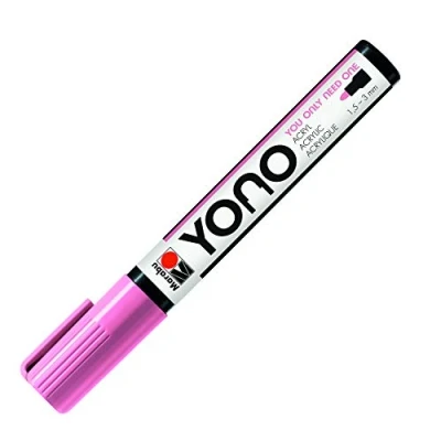 Imagen de Marabu YONO 12400103033 Rotulador acrílico versátil con punta redonda japonesa, resistente a la luz y al agua, para casi todas las superficies, 1,5 3 mm