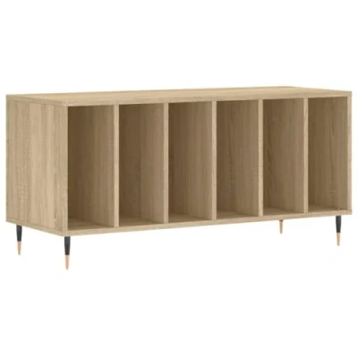 Imagen de vidaXL Mueble Discos Madera contrachapada Roble Sonoma 100x38x48 cm