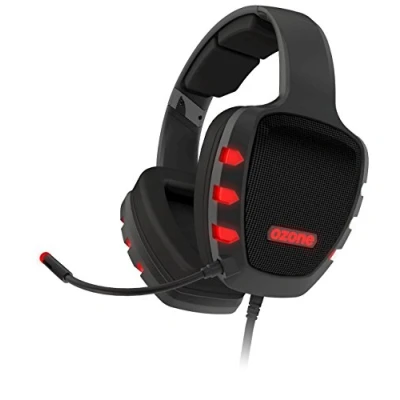 Imagen de Cascos Gaming Ozone Rage Z90 Auriculares con Microfono Diseño Ergonomico, LED, Extraible, Subwoofer, Compatible PS4, Sonido 5.1, USB, Negro
